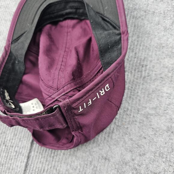 Nike Featherlight Hat Cap Strap Back Purple Maroon DRI-FIT Running Mesh Athletic - Picture 6 of 6